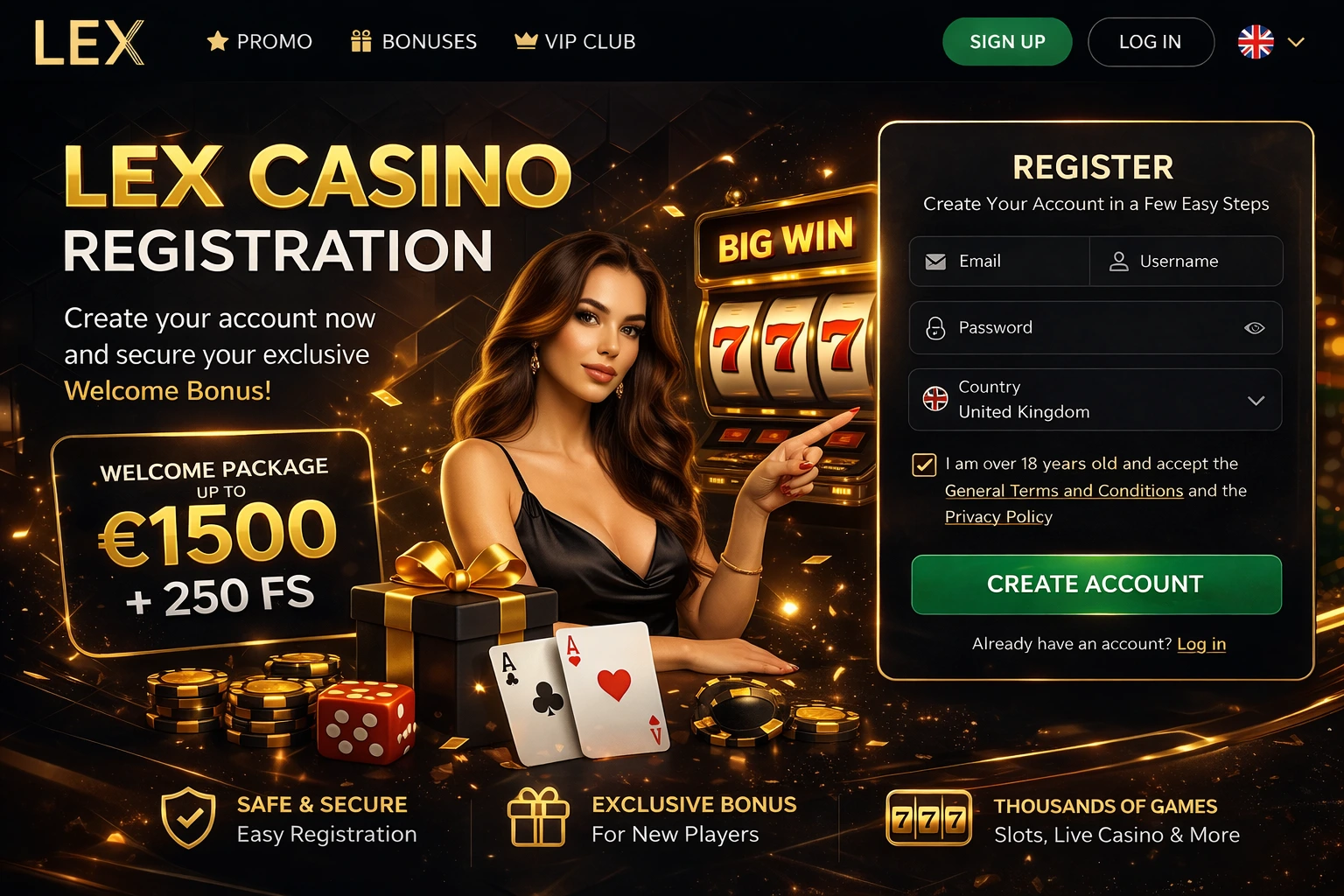 Lex Casino logowanie – bezpieczne logowanie do konta w kasynie online z automatami, bonusami i szybkim dostępem