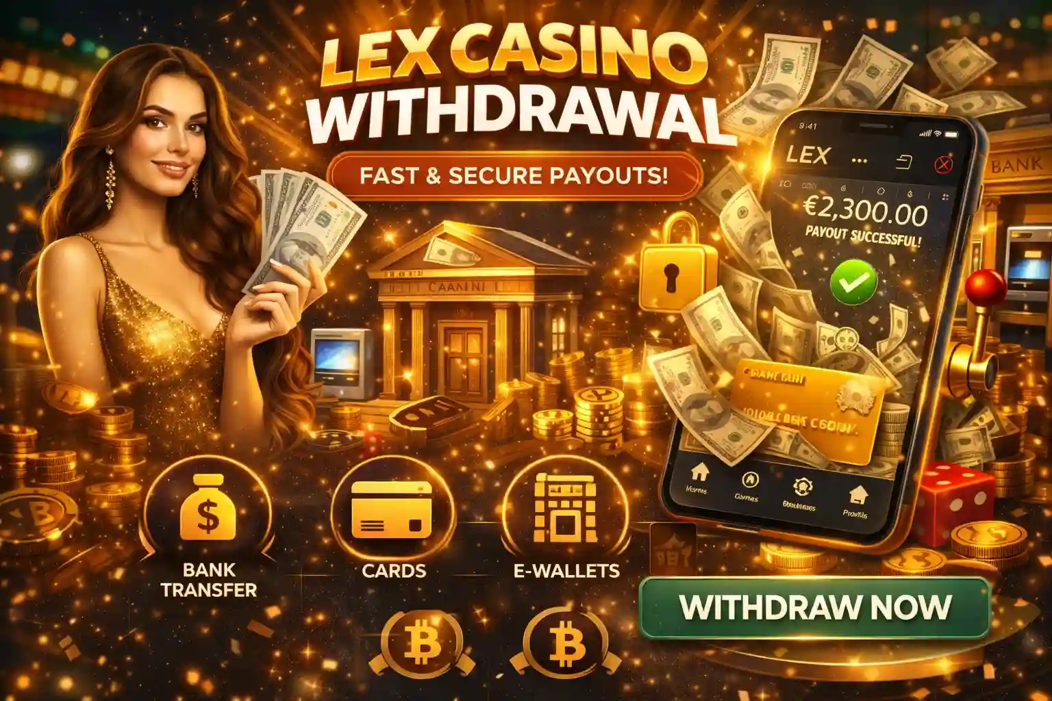 Lex Casino wypłata – szybkie i bezpieczne wypłaty z kasyna z wieloma metodami płatności i łatwymi opcjami wypłaty
